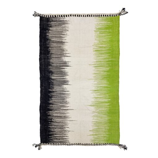 Black And Green Striped Rug