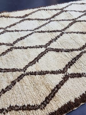 White And Brown Vintage Rug