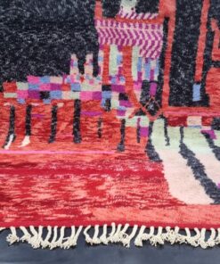 Faded Red and Black Rug