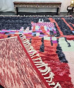 Faded Red and Black Rug