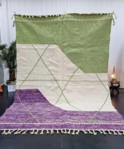 Green and Viola Purple Rug