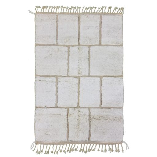 Checkered White Rug