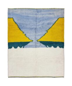 Yellow and Aqua Blue Rug
