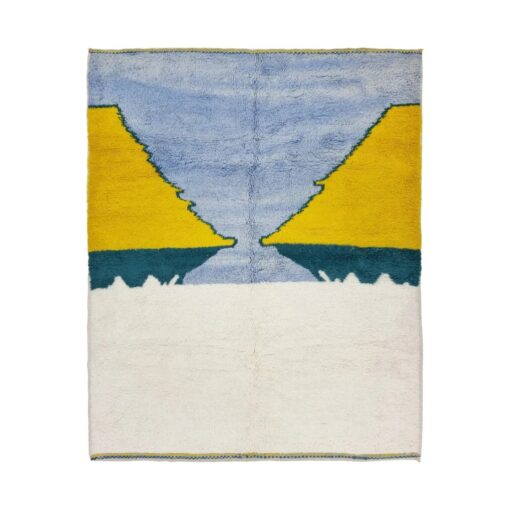 Yellow and Aqua Blue Rug