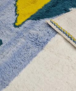 Yellow and Aqua Blue Rug