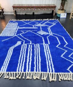 Royal Blue Abstract Rug