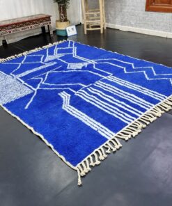 Royal Blue Abstract Rug