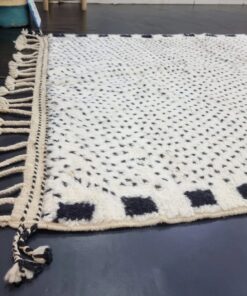 Black and White Wool Rug