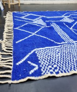 Royal Blue Abstract Rug