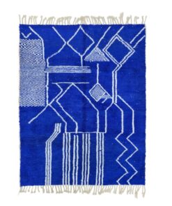 Royal Blue Abstract Rug