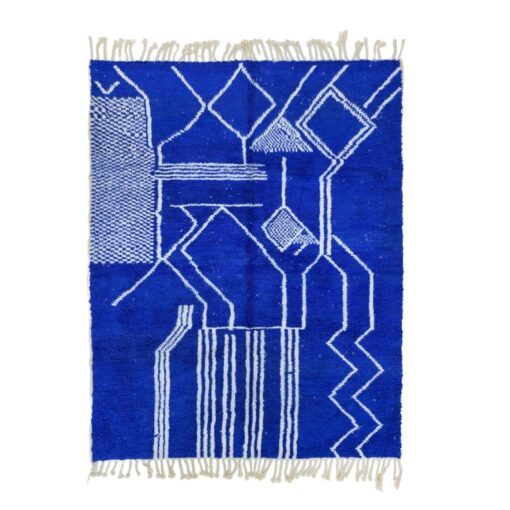 Royal Blue Abstract Rug
