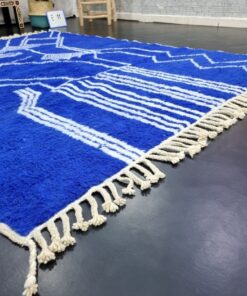 Royal Blue Abstract Rug