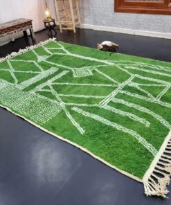 Grass Green & White Rug