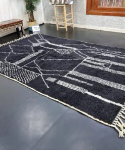 Black Abstract Rug