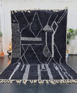 Black Abstract Rug