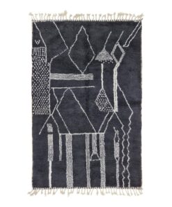 Black Abstract Rug