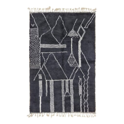 Black Abstract Rug