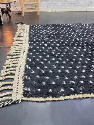 Dotted Black and White Rug