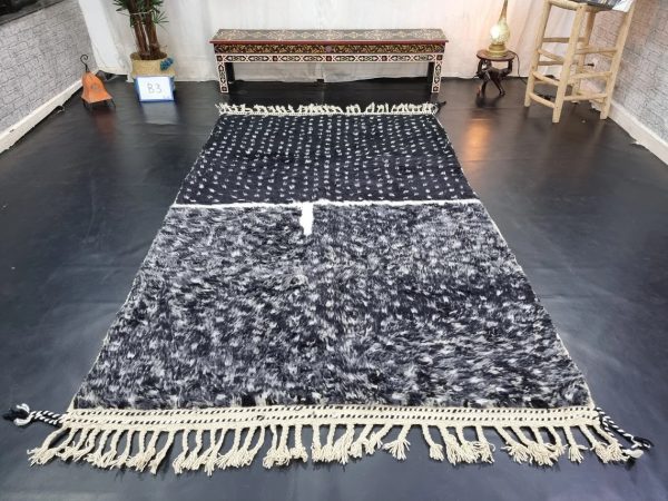 Dotted Black and White Rug