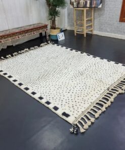 Black and White Wool Rug
