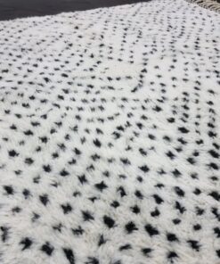White and Black Dotted Rug
