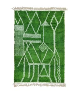 Grass Green & White Rug