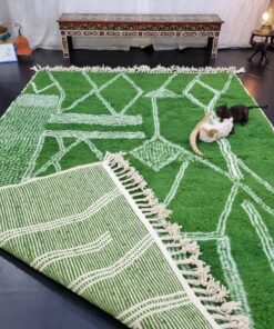 Grass Green & White Rug