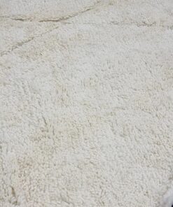 White Rounded Rug
