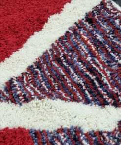 Burgundy and White Rug