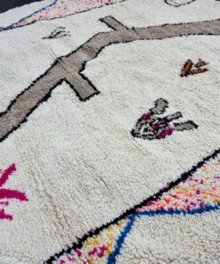 Abstract Brown and White Rug