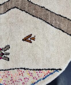 Abstract Brown and White Rug