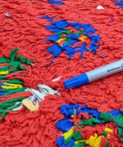 Red and Green Vintage Rug