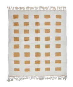 White and Orange Honey Rug
