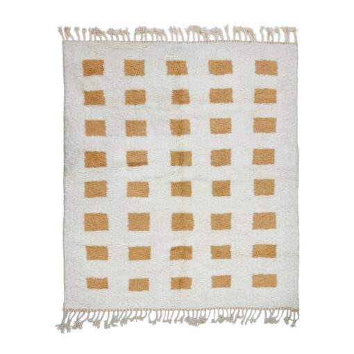 White and Orange Honey Rug