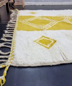 Yellow And White Rug