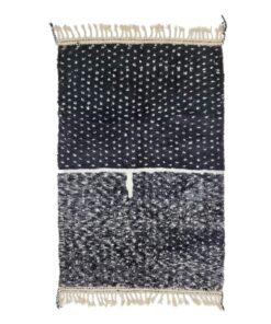 Dotted Black and White Rug
