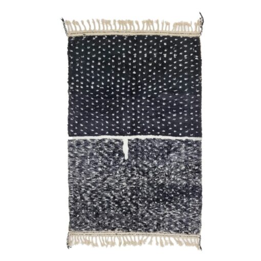 Dotted Black and White Rug