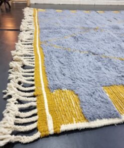 Gray and Gold Soft Rug