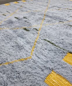 Gray and Gold Soft Rug