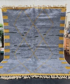 Gray and Gold Soft Rug