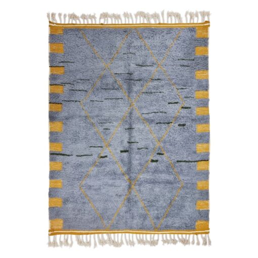 Gray and Gold Soft Rug