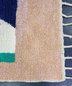 Salmon and Turquoise Rug