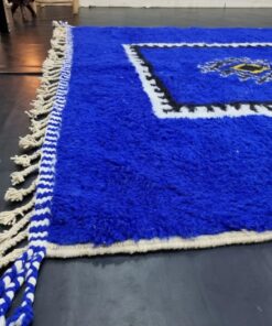 Bright Blue and Black Rug