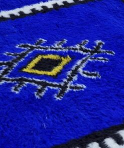 Bright Blue and Black Rug