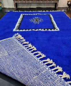 Bright Blue and Black Rug