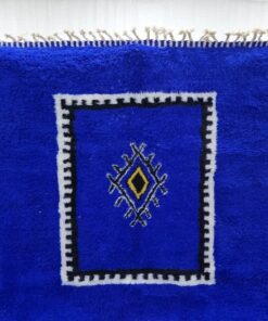 Bright Blue and Black Rug