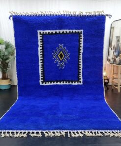 Bright Blue and Black Rug