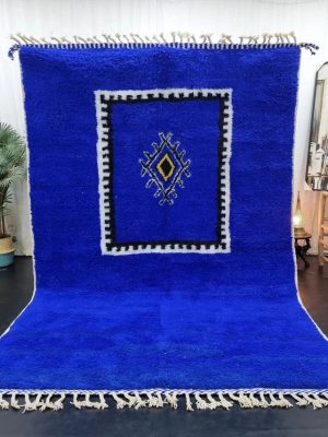Bright Blue and Black Rug