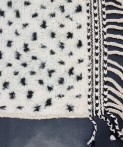 White and Black Dotted Rug