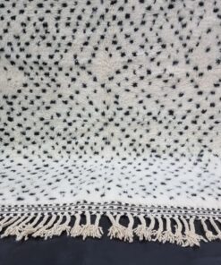White and Black Dotted Rug